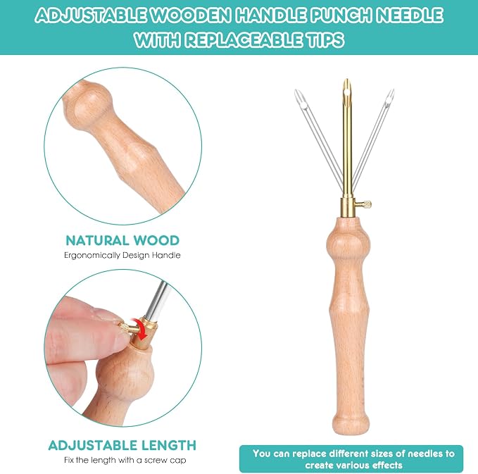 Punch Needle Kit Includes Adjustable Punch Needle Tool - Image 4