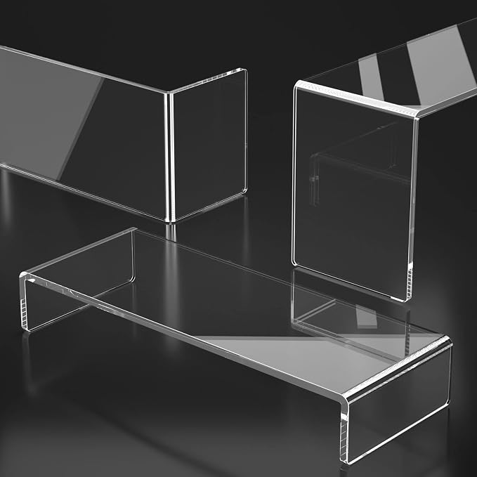 HIIMIEI Acrylic Display Riser, 3 Step 12" Large Acrylic Risers, Thickened to - Image 8