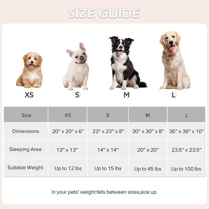 JOEJOY Donut Large Dog Bed, Cute Round Calming Dog Bed - Image 6