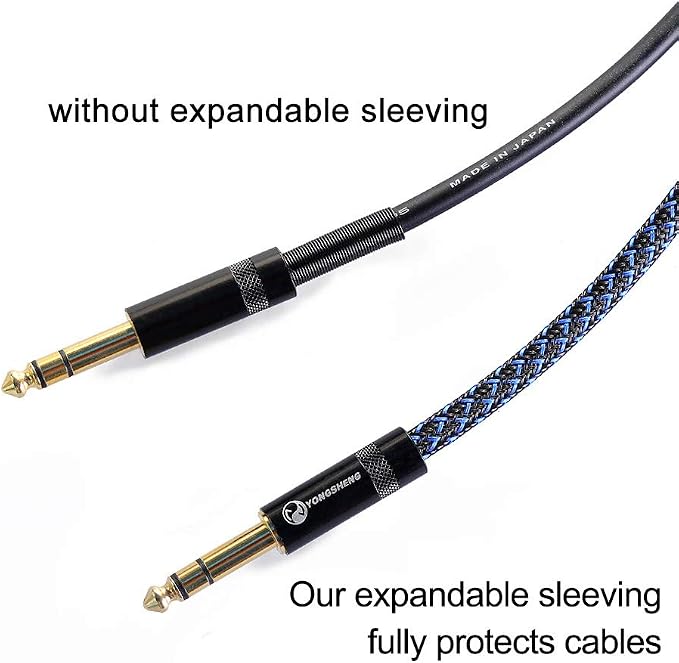 25ft - 3/8 inch PET Expandable Braided Sleeving – BlackBlue – Alex Tech Braided - Image 2