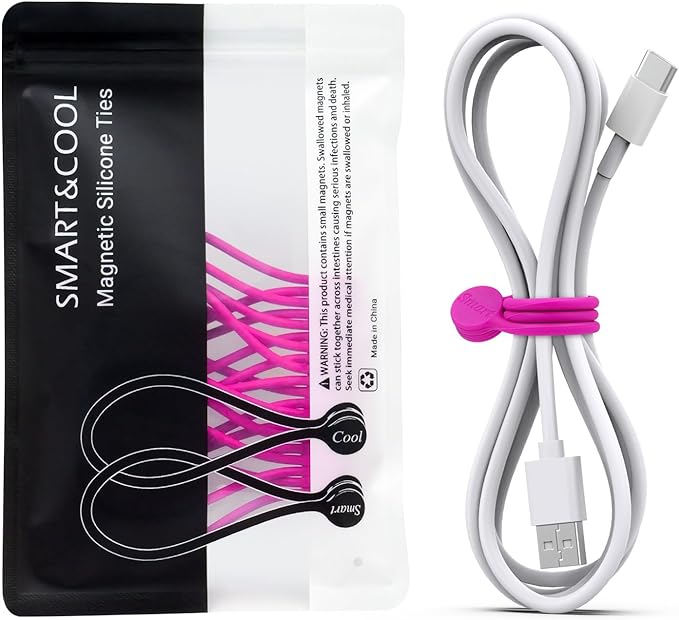 SMART&COOL Reusable Silicone Magnetic Cable Ties by SMARTCOOL