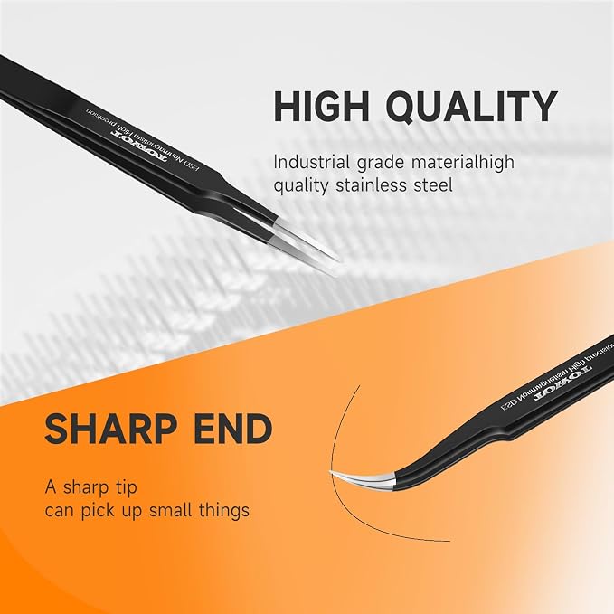 TOWOT Precision Tweezers, Pointed Tweezers - Image 2