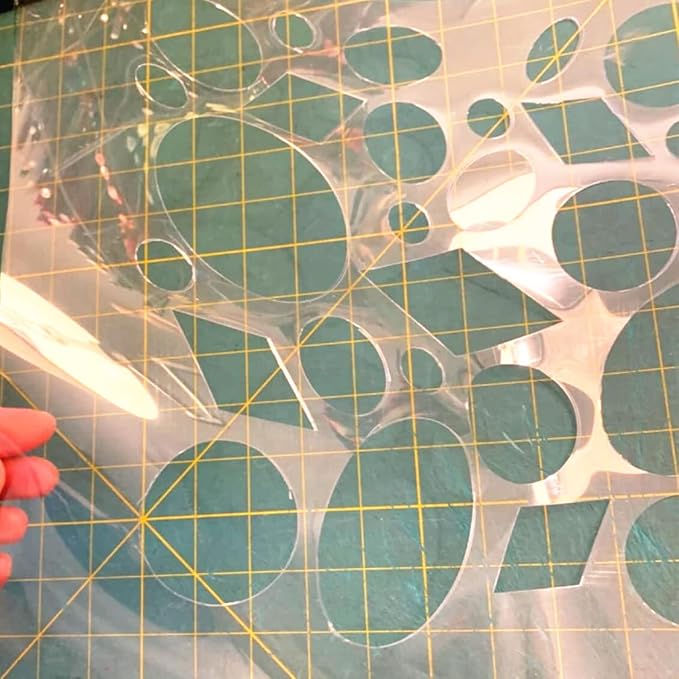 BANLTRE 5 Pack 24" x 24" 10mil/0.25mm Thick Clear Blank Stencil Sheet for Cutting,Craft Plastic Sheets (24" x 24" / 10mil)