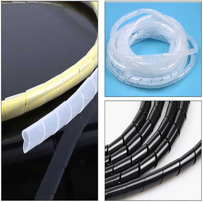 Spiral Cable Wrap -25 Ft 3/8" Cable Management Sleeve Organizer - Image 3
