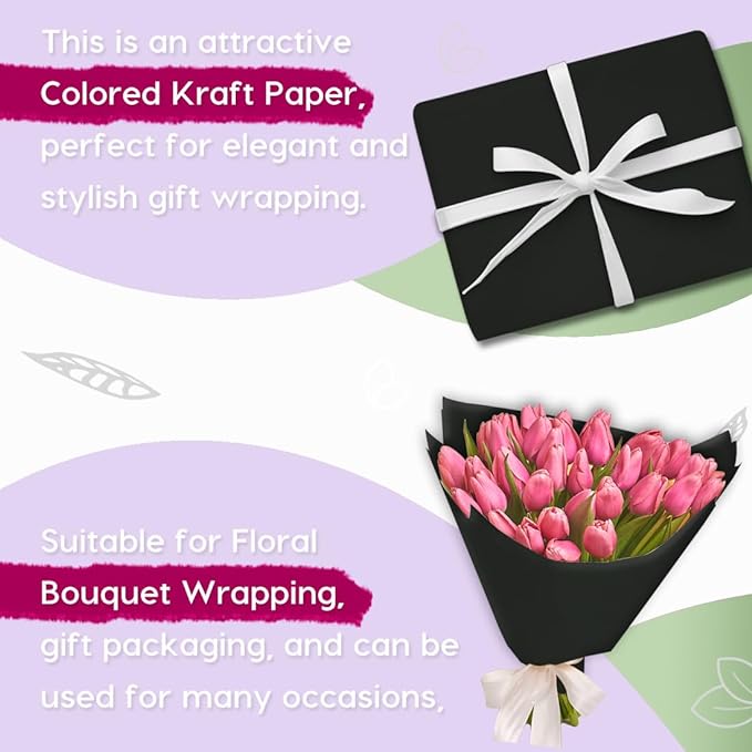 PerkHomy Black Kraft Paper Roll 48" x 3 - Image 3