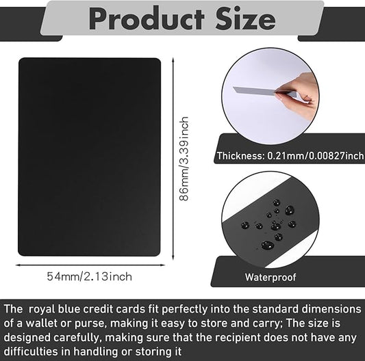 Zonon 200 Pack Engraving Aluminum Plates for CNC Engraver Laser Crafting Multipurpose Metal Metal Business Cards Sheets Engraving DIY Gift Cards 86 x 54 x 0.21 mm(Black Matte)