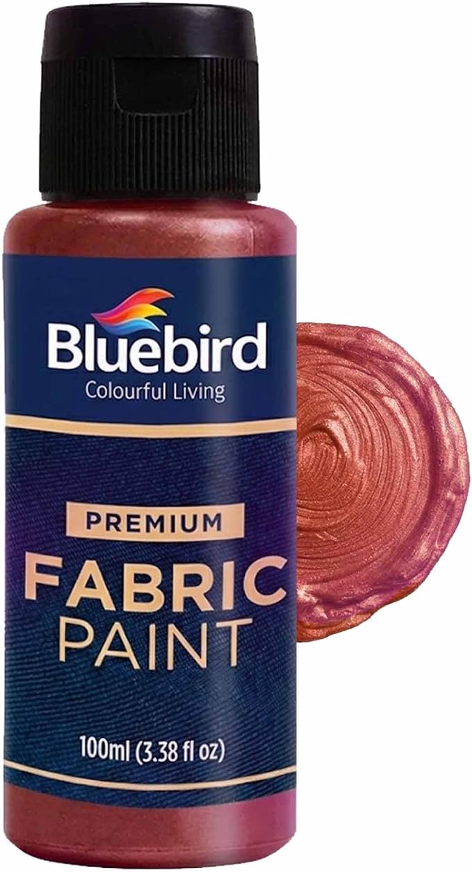 BLUEBIRD Fabric Paint Iridescent Autumn Red by BluebirdArts