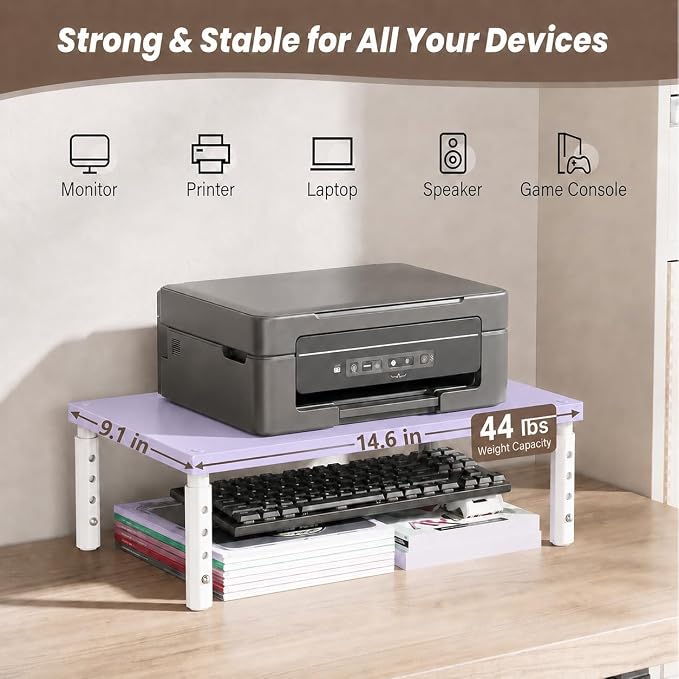 OPNICE Desk Organizers and Accessories, Adjustable Computer Monitor Stand Riser - Image 4