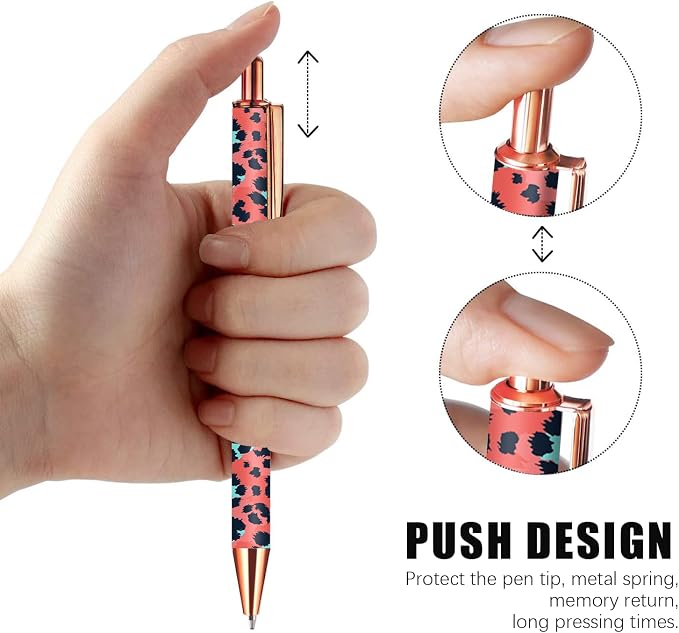 Ballpoint Pen 3Pcs Click Black Ink Metal Retractable 1.0 mm Medium Ballpoint - Image 2