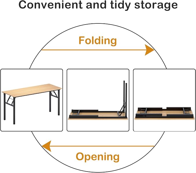 Need Folding Computer Desk, Large 60 inches Folding Table - Image 4