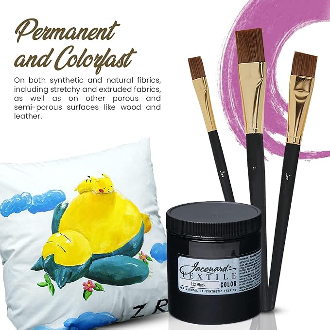 Jacquard Textile Paint 2.25 Oz Black & White Fabric Paint set - Image 3