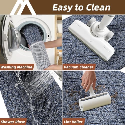 COSY HOMEER Kitchen Rugs Sets of 2 Non-Slip Washable, 60x24Inch/35X24Inch - Image 6