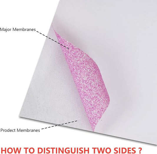 guangyintong Glow Glitter Purple Heat Transfer Vinyl HTV Rolls, 12" x 8ft Iron on Vinyl for T-Shirts, Glitter HTV Vinyl for All Cutter Machines Easy to Cut & Weed for DIY Design