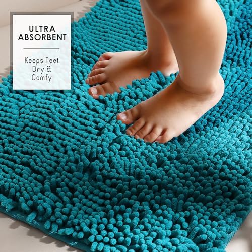 Hearth & Harbor Bathroom Rugs, Chenille Bath Mat - Image 4