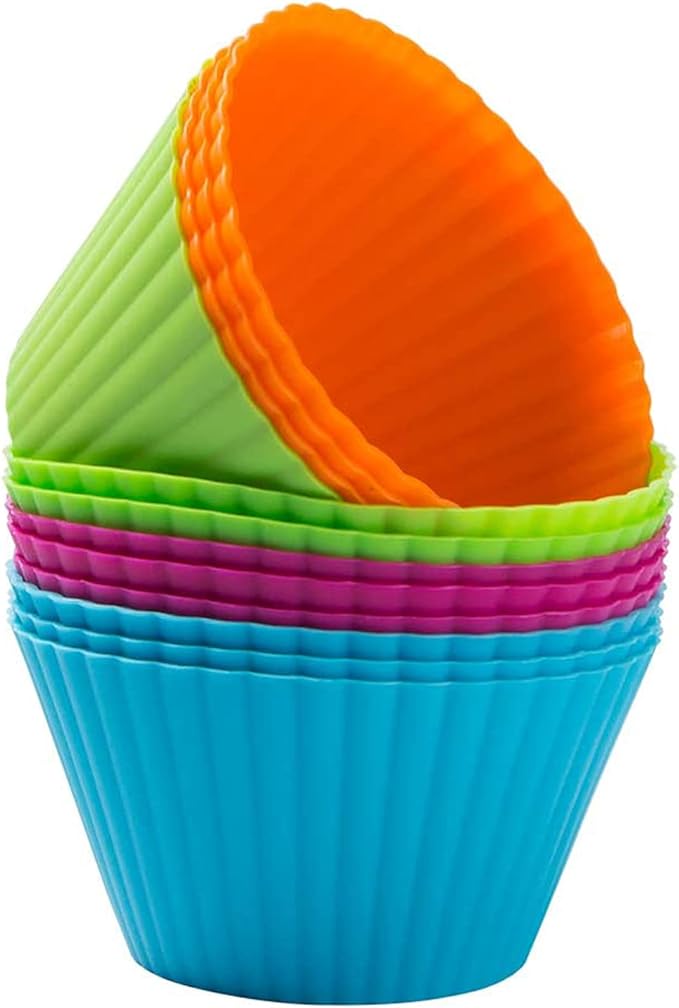 Webake Jumbo Silicone Muffin Cups, 3.5 Inch Nonstick Cupcake Liners 12-Pack | by Webake