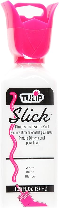 Tulip Dimensional Fabric Paint 1-1/4 Ounces-Slick-White by Tulip