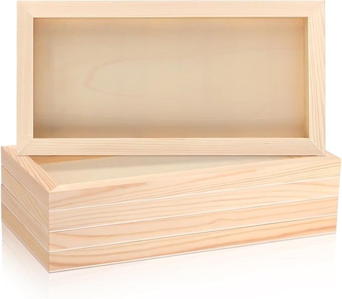 FSWCCK 5 Pack 6 x 12 inch Wood Panel Boards, Unfinished Wood Canvas Panels by FSWCCK
