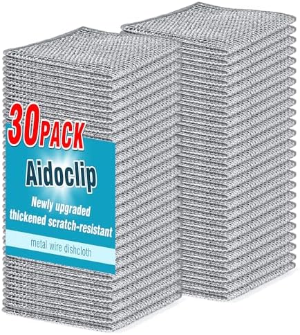 Aidoclip Non-Scratch Steel Wool Dishcloths Kitchen Scrubbers by Aidoclip