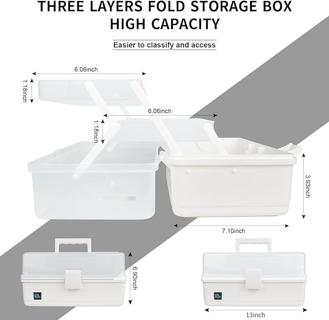 Creahaus 13 inch Art Craft Organizer Storage Box - Image 2