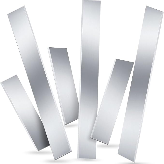 Flexible Polymer Clay Cutters 8 Inch 4 Inch Carbon Steel Blade Polymer Clay Cutting Slicing Tools for DIY Shaping Modelling Sculpturing Supplies(6 Pieces)