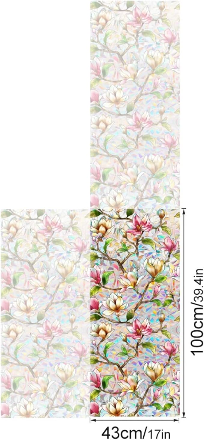 Magnolia Stain Glass Window Film - Image 2
