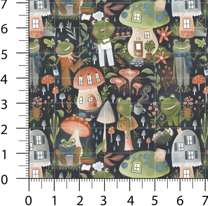 Woodland Patchwork Fabric Panel 100x155 cm – 100% Cotton Satin, 6 Coordinated - Image 5