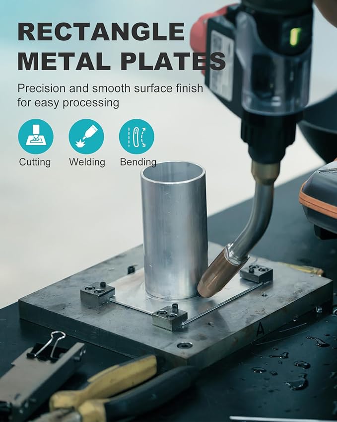 16" x 12" 11 Gauge Steel Sheets Metal Cold Rolled Steel Plate, 2 Pcs Weldable Metal Sheet for DIY Craft Projects, Industrial, Professional