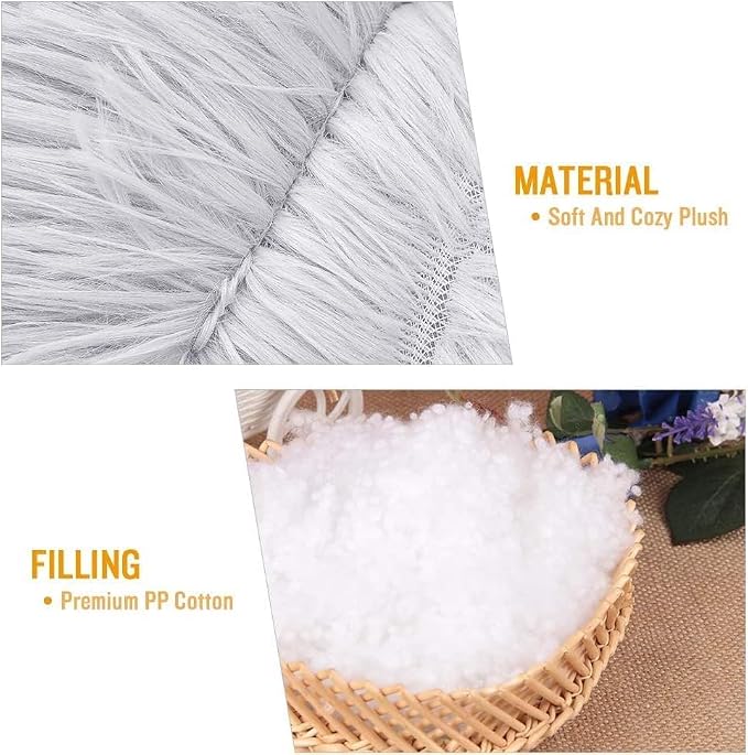 Original Calming Donut Dog and Cat Bed in Shag Fur, Dog Beds - Image 4