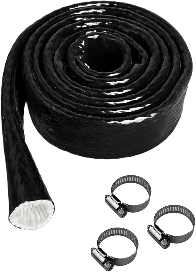 YAMAKATO 1/4" ID Heat Shielded Fire Thermo Armor Fire Sleeve Silicone Coated by YAMAKATO
