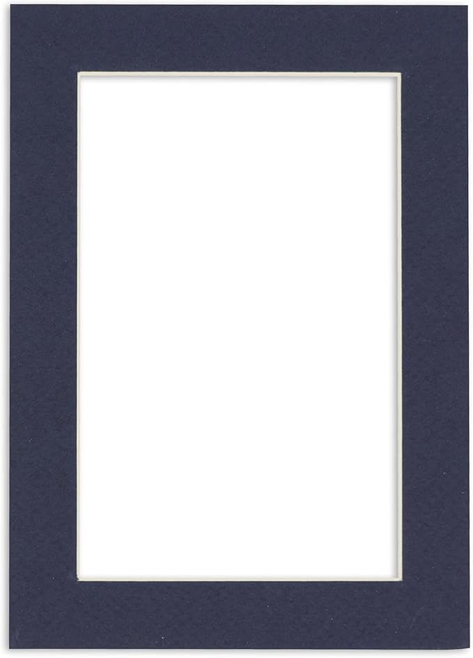 11x14 Mat for 8.5x11 Photo - Precut Navy Picture Matboard for Frames Measuring 11 x 14 Inches - Bevel Cut to Display Art Measuring 8.5 x 11 Inches - Acid Free ONE MAT with Backing Board & Clear Bag