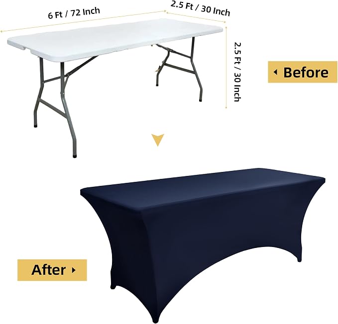 6-Pack 6ft Spandex Table Covers - Image 7