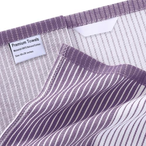 Homaxy Premium 100% Cotton Kitchen Towels 18"x28", 6 Pack - Image 3
