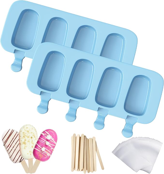 Ozera 2 Pack Silicone Popsicles Molds, Cake Pop Molds, by Ozera