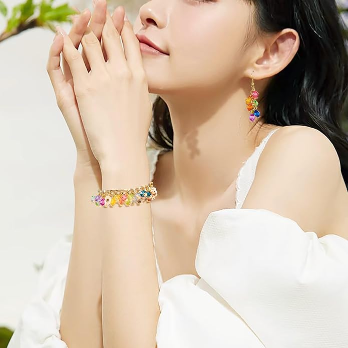 Cheriswelry 100Pcs Faceted Bicone Charms Acrylic Bicone Dangle Earring Charms - Image 3