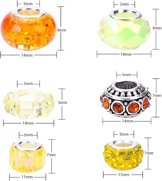 European Large Hole Spacer Charm Beads - Image 3