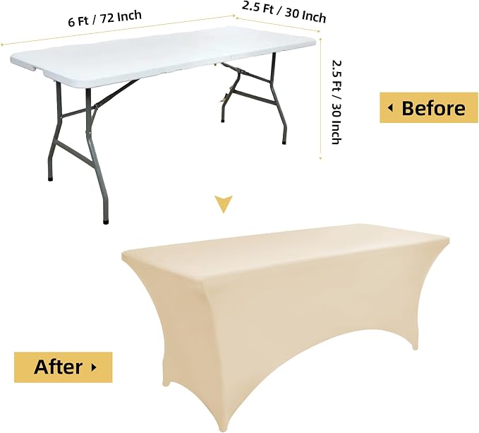 2-Pack 6ft Spandex Table Covers - Image 7