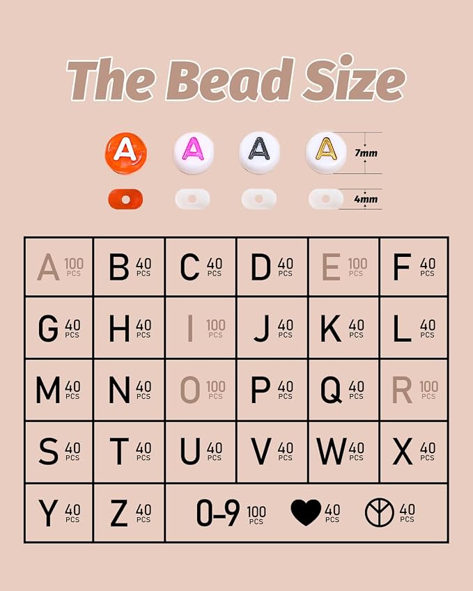 DoDoBeads Letter Beads for Bracelets - Image 3
