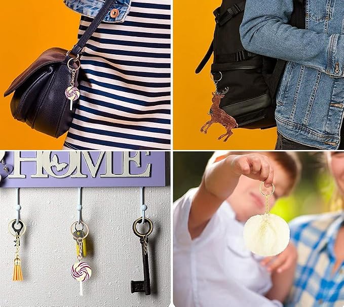 50Sets 1 inch Keychain Rings Split Round Key Ring - Image 7