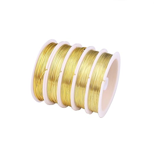 Gold Copper Wire 0.6mm Bead Cord for Bracelet Necklace Charm Beading Jewelry Making 16yard