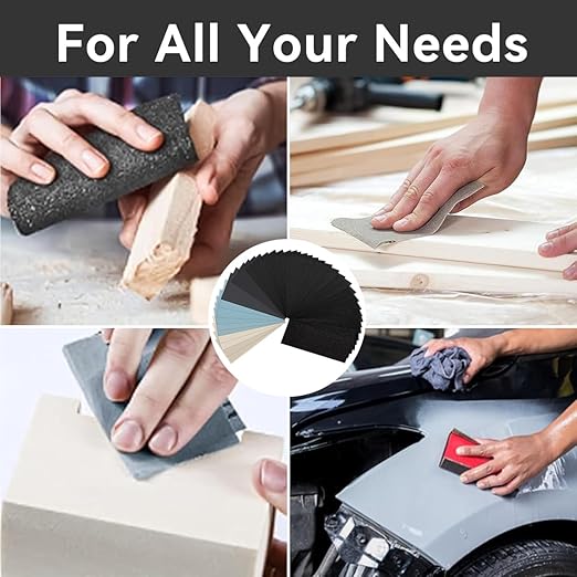 24 Piece Ultra Fine Sandpaper Set 2000/3000/5000/7000/10000/20000 Grit Wet/Dry Sandpaper 9x3.6 Inches, Suitable for Automotive Polishing, Metal, and Wood Turning Finishing.