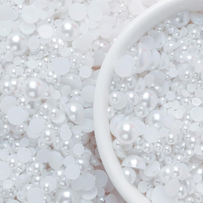 5600PCS Half Round Pearls Flatback Imitation Pearls - Image 3