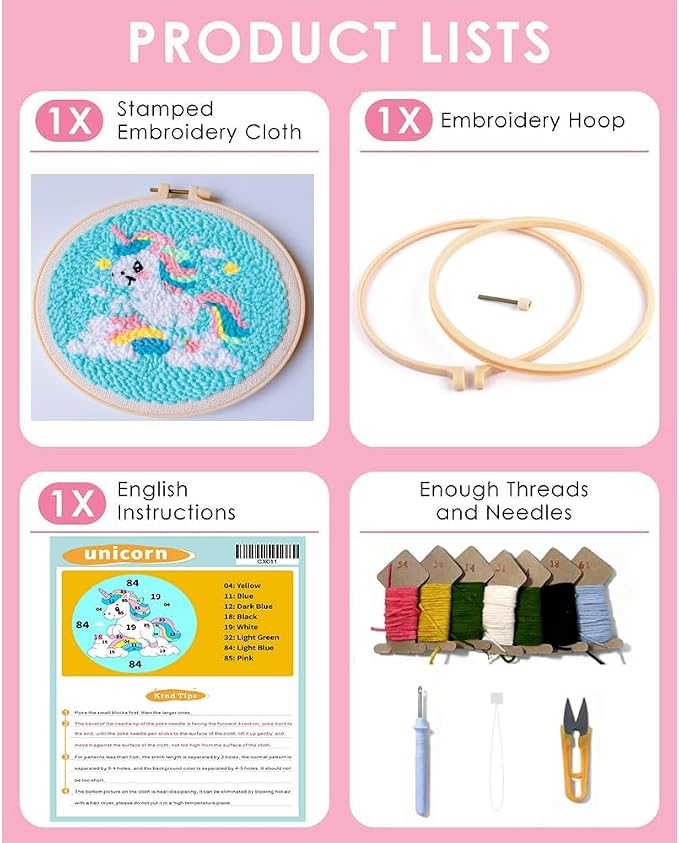Punch Needle kit, Colorful Animal Punch Needle Kits - Image 4