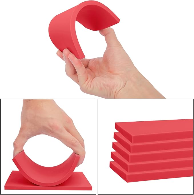 25 Pcs 4"x6" Rubber Carving Blocks, Linoleum Blocks, Stamp Carving Blocks for Printmaking, Linocut Artists, Crafts and More,red by KUKLIPJIM.