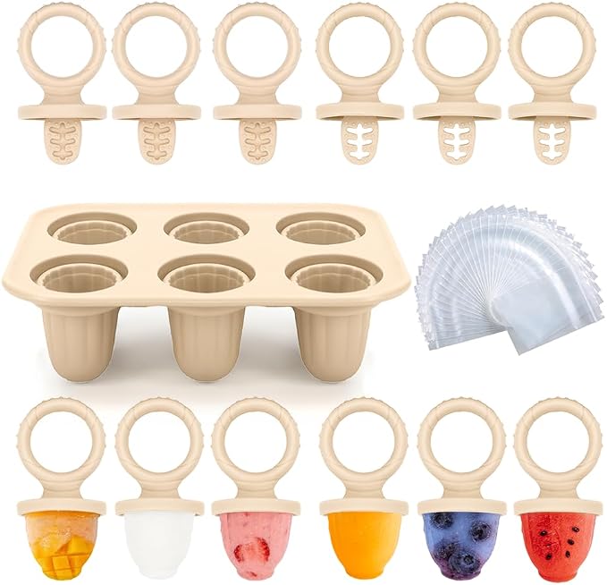 Silicone Baby Popsicle Molds for Teething Relief by YukiniYa