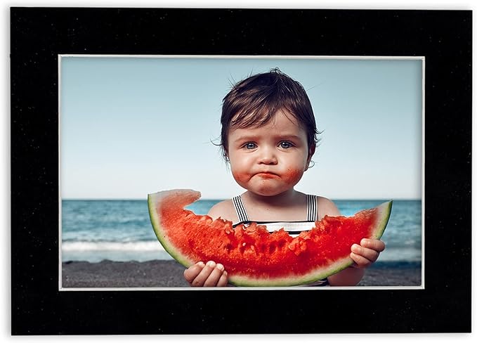 11x14 Mat Bevel Cut for 8.5x11 Photos - Acid Free Black Suede Precut Matboard With Backing Board and Crystal Clear, Self Seal Mat Bag - For Pictures, Framing - 4-ply Thickness