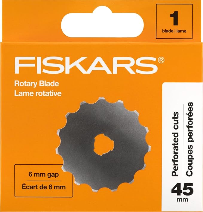 Fiskars 45mm Perforated Rotary Blade, Crochet Edge Skip Stitch Rotary Cutter by Unknown
