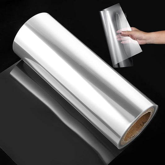 12 Inches x 80 ft 6 Mil Acetate Roll Clear Acetate Sheets for Crafts Blank Stencil Sheets Transparency Mylar Template Material Reusable Acetates Paper Roll for Craft Stencil Vinyl for Cutting Machines
