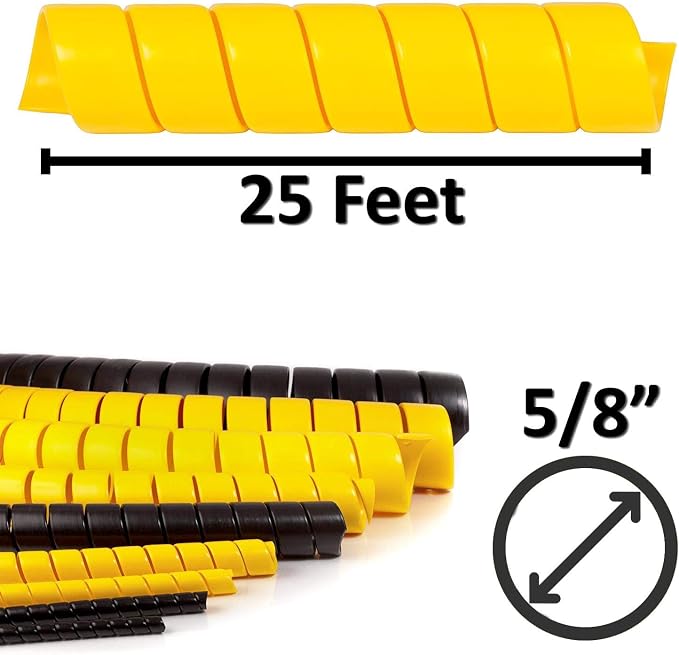 Electriduct 5/8 Inch Heavy Duty Spiral Wrap HDPE Flexible Plastic Cable Sleeve - Image 3