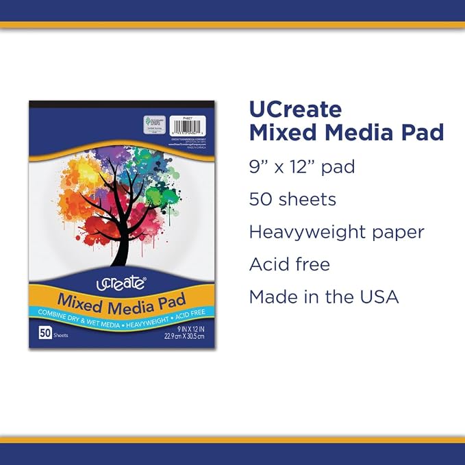 UCreate Mixed Media Pad, 50 Sheets - Image 4