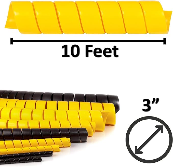 Electriduct 3 Inch Heavy Duty Spiral Wrap HDPE Flexible Plastic Cable Sleeve - Image 3